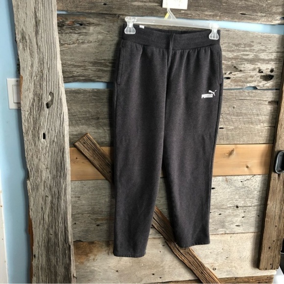 PUMA Size Small Grey Cropped Track Pants - Picture 1 of 5